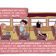 Napoleon riding the bus on his way to school.